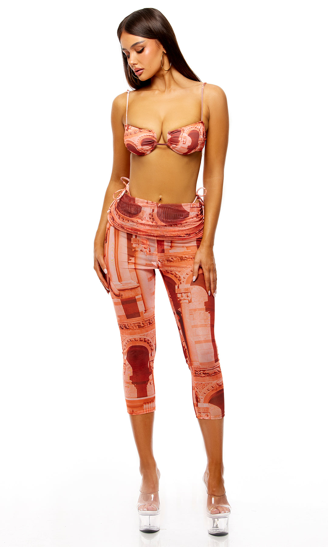 Poolside Cabana Coverup Capris - Orange