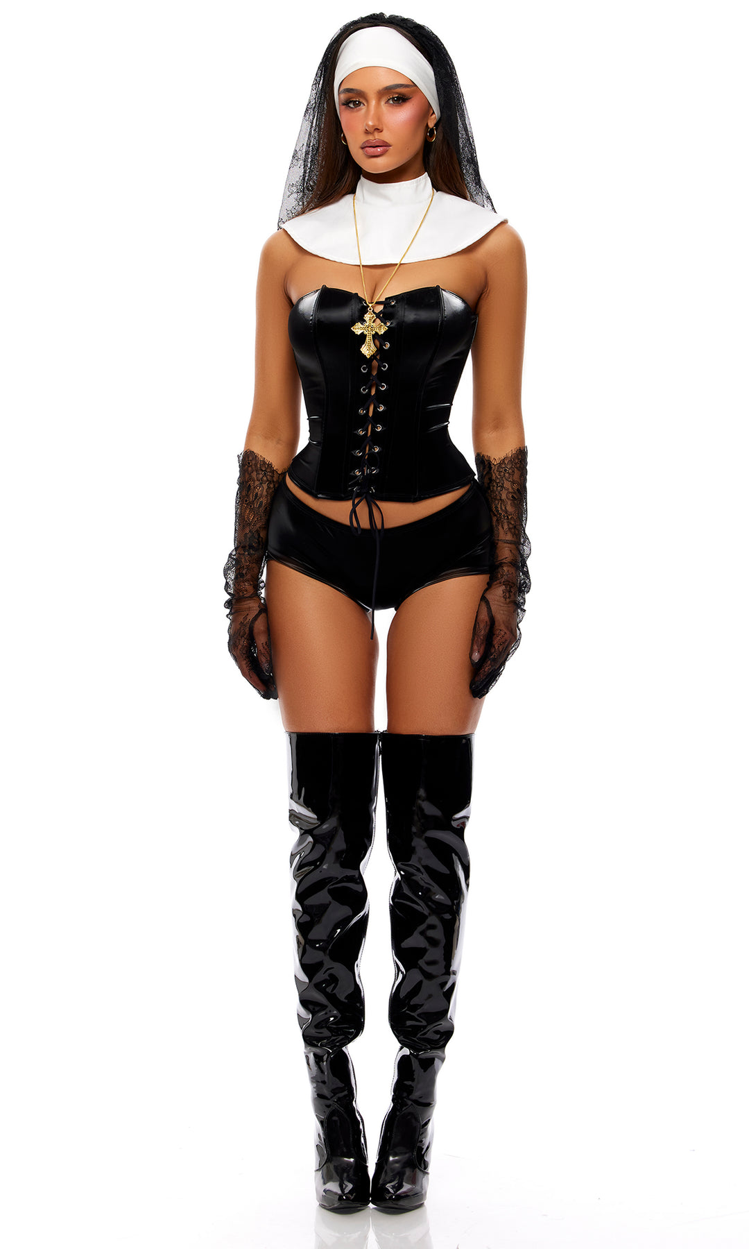 Midnight Confession 7-Piece Nun Costume Set