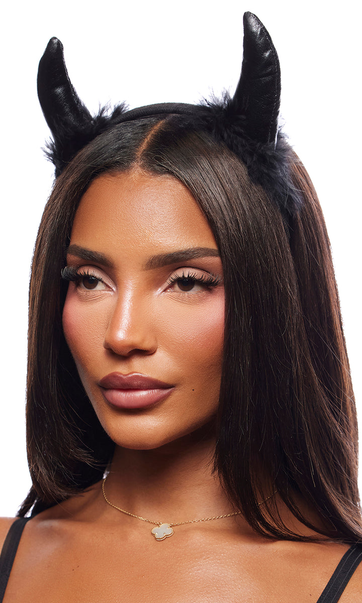 Devil Marabou Horn Headband
