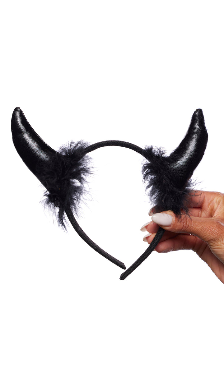 Devil Marabou Horn Headband
