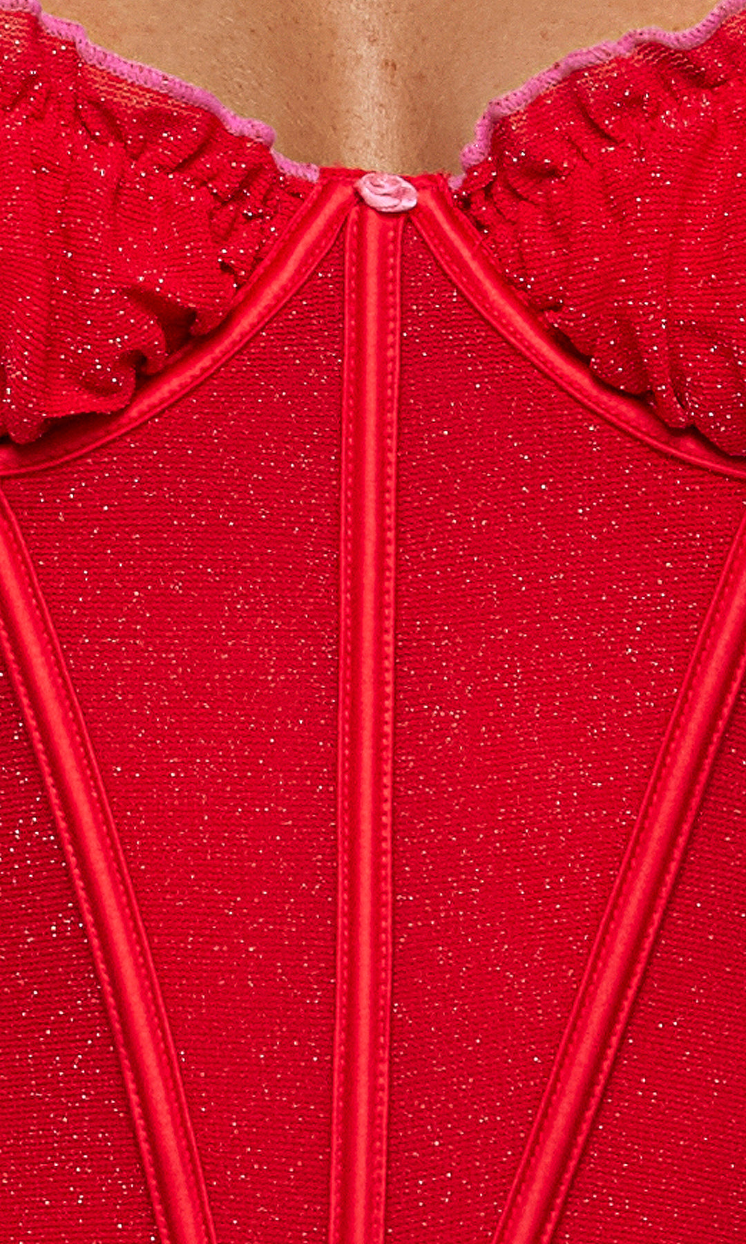 Shimmer Nights Ruched Bustier Lingerie Set