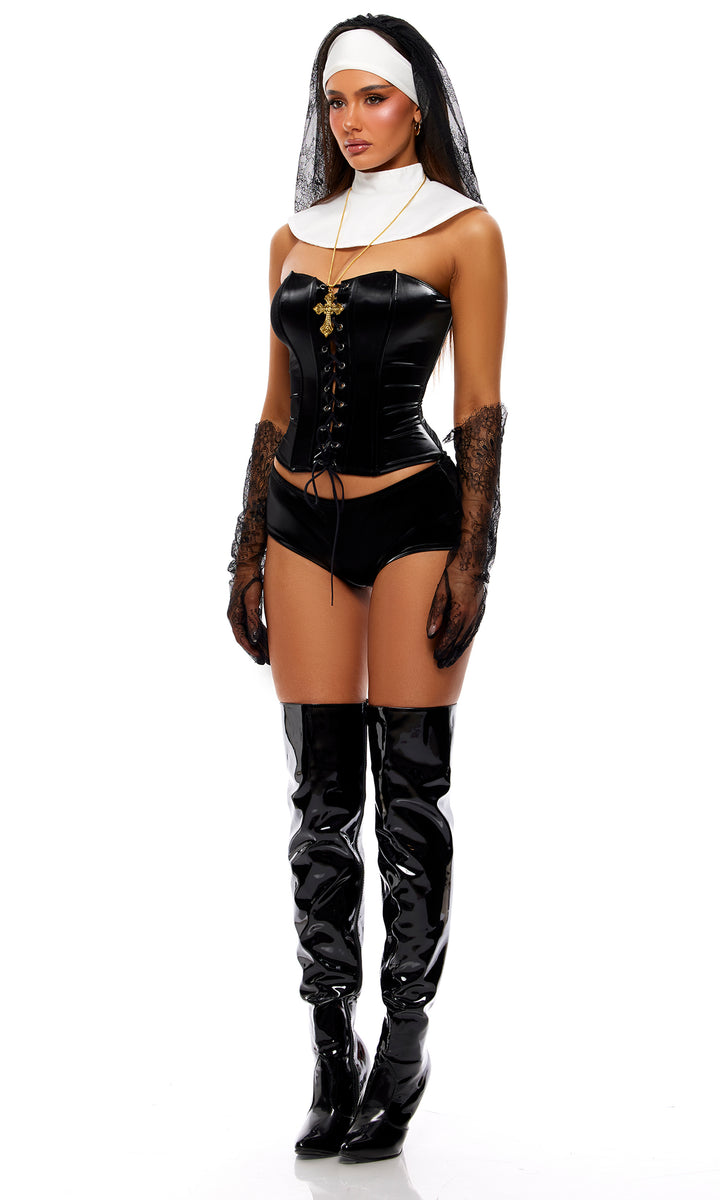 Midnight Confession 7-Piece Nun Costume Set