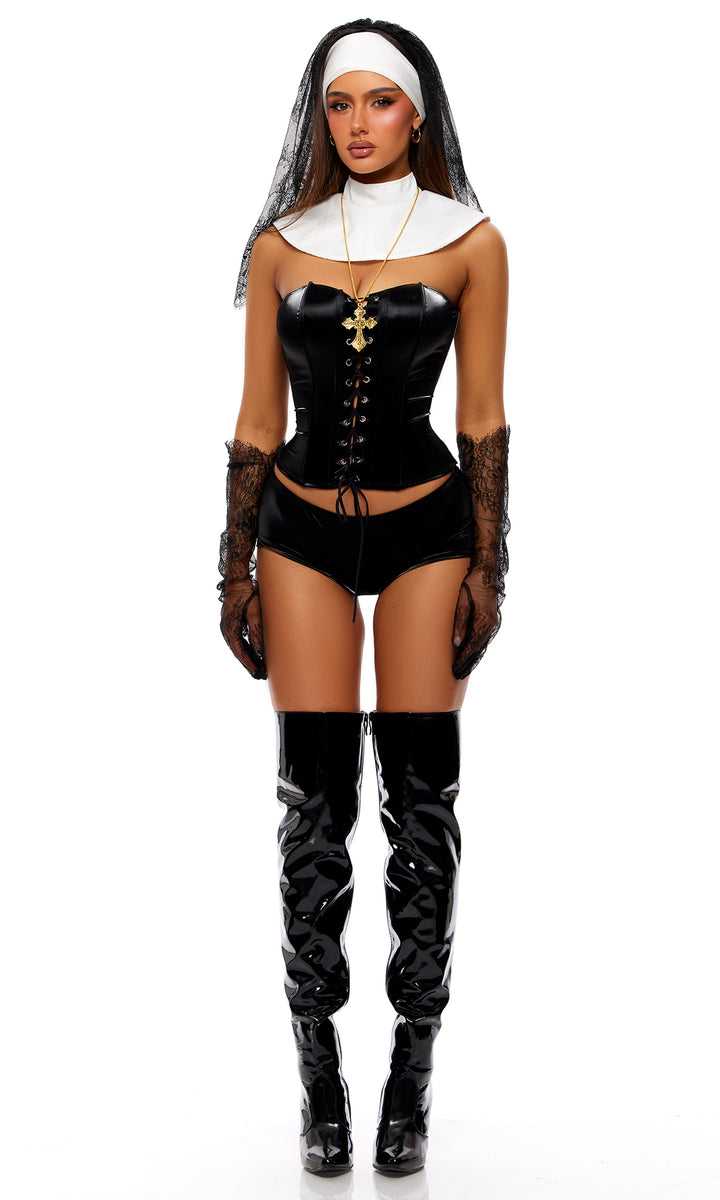 Midnight Confession 7-Piece Nun Costume Set