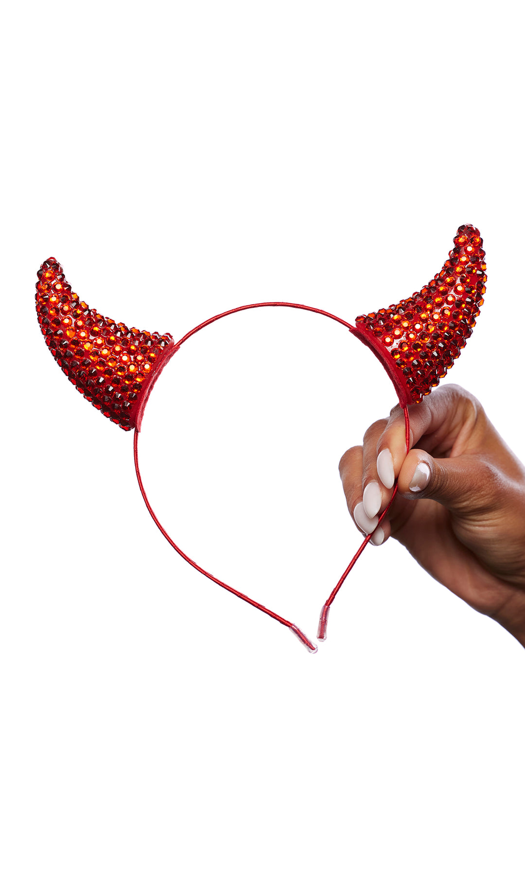 Devil Rhinestone Horn Headband