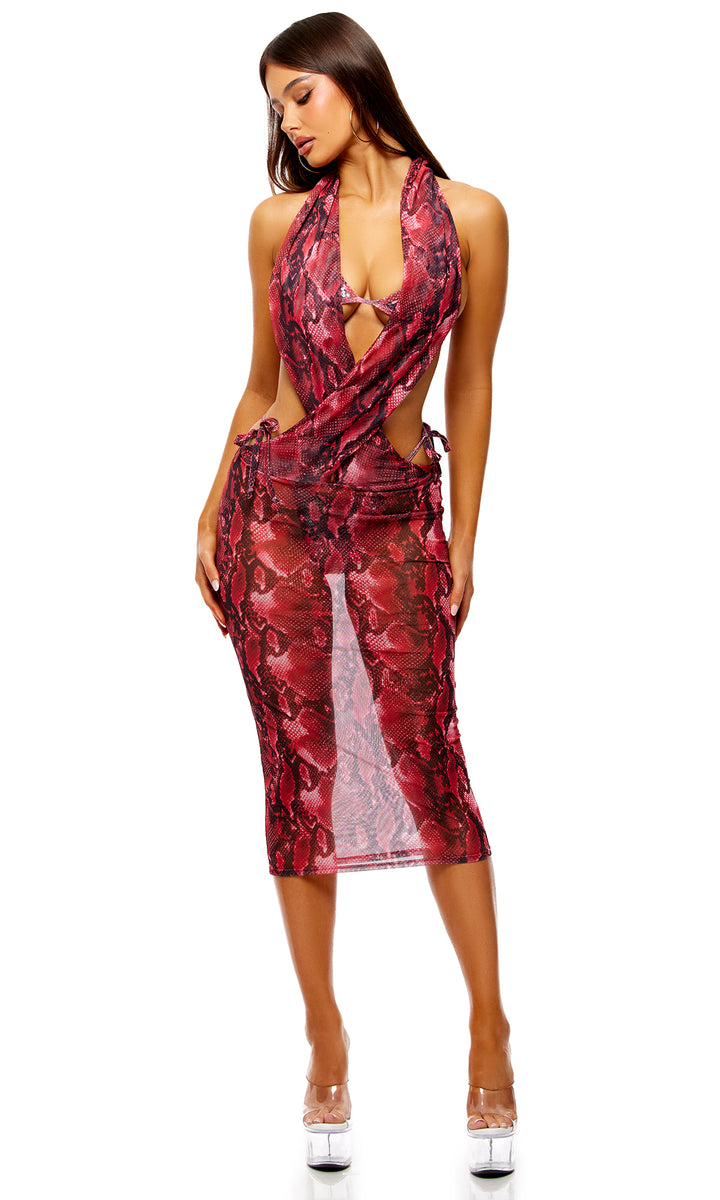 Exotic Isle Sequin Triangle 2pc. Bikini Set - Red Combo