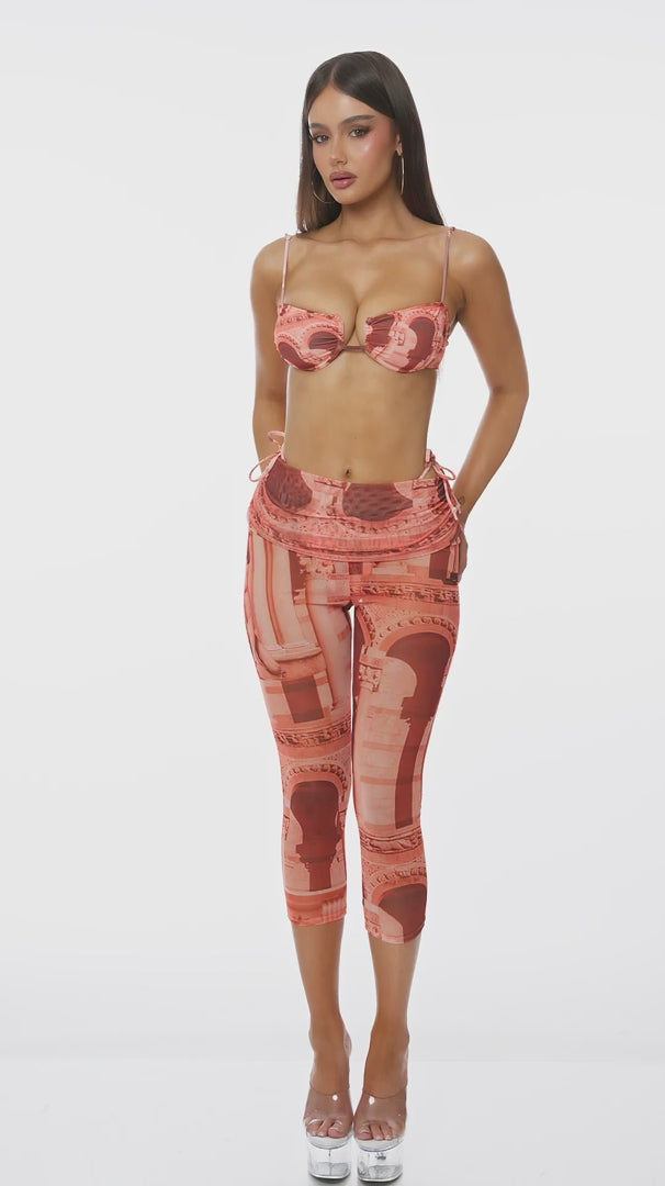 Poolside Cabana Coverup Capris - Orange