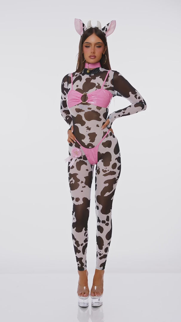 Moo’d Swings 7-Piece Cow Costume Set