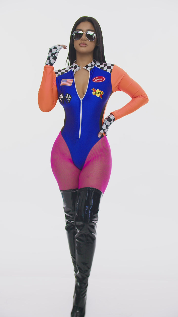 Sponsor Me Sexy Racer Costume